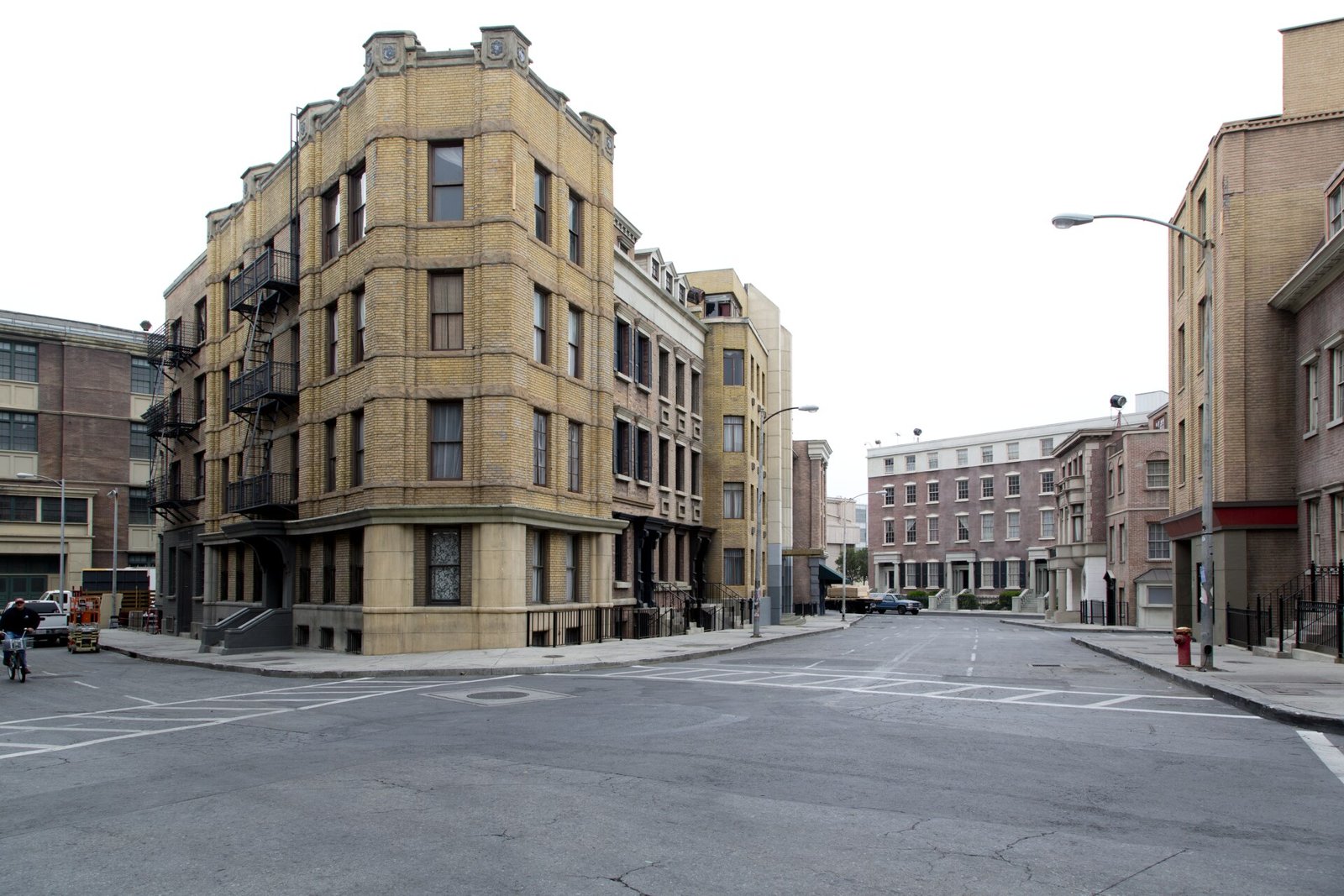 New York street sets on the Paramount Pictures back lot in Hollywood