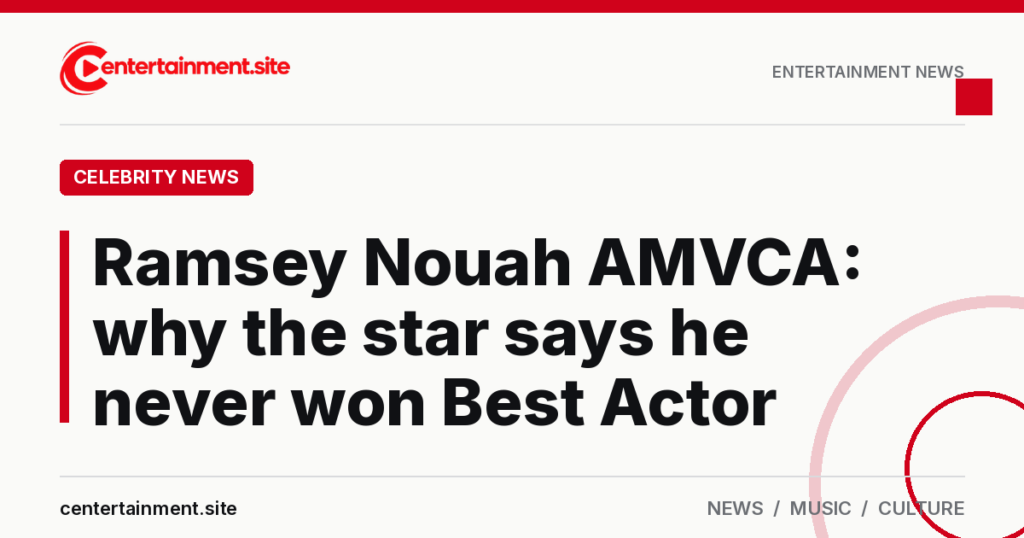 Branded Centertainment share card with the headline about Ramsey Nouah and the AMVCA