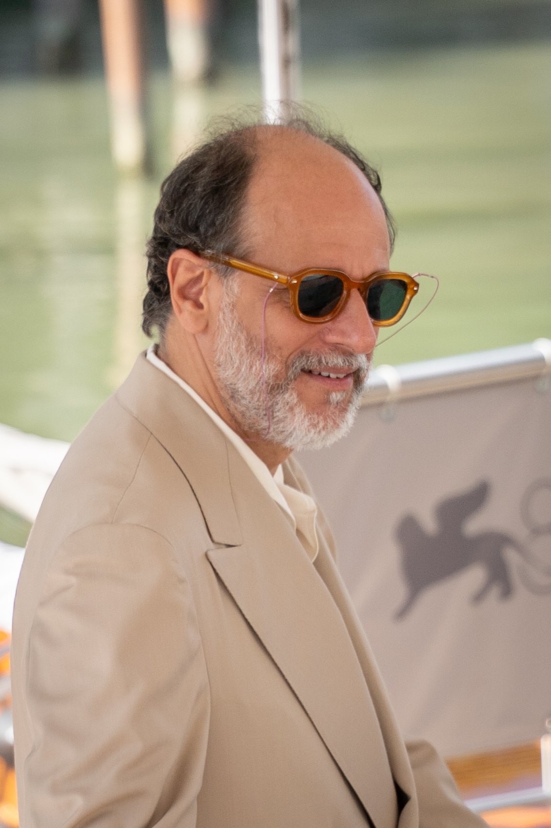 Director Luca Guadagnino in sunglasses at the Venice Film Festival