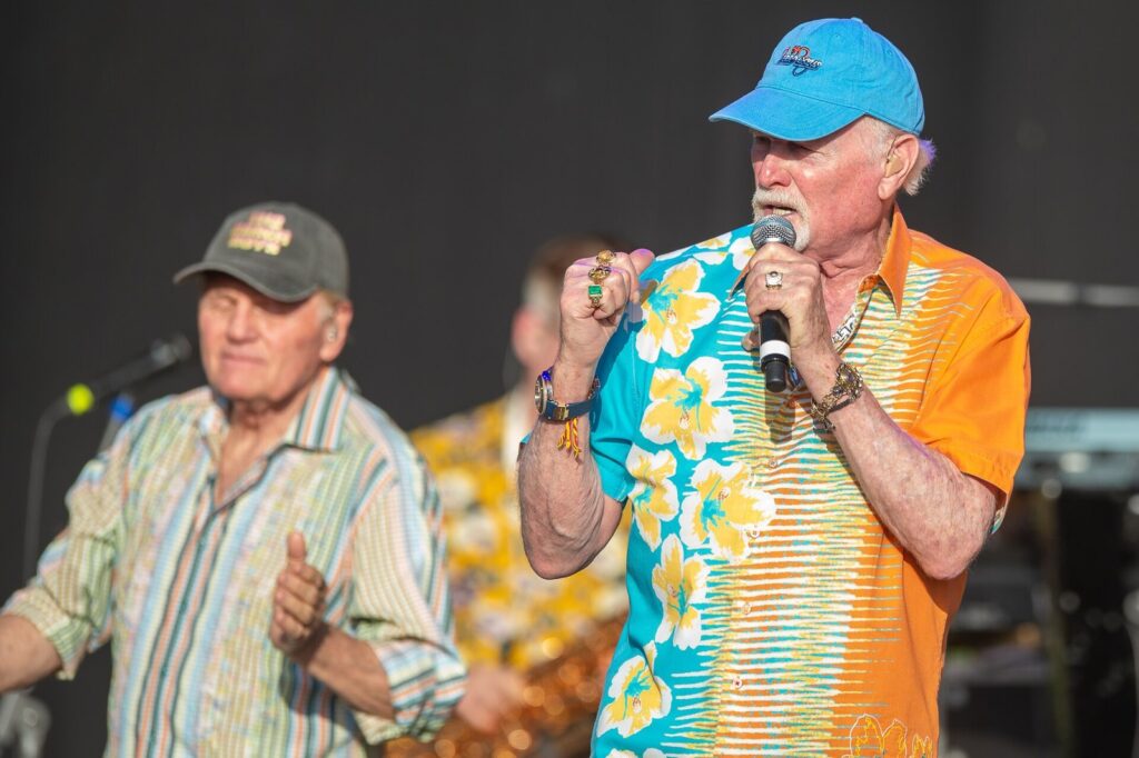 The Beach Boys performing on an outdoor stage in Germany